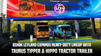 Ashok Leyland Expands Heavy-Duty Lineup with TAURUS 3532 BOX Tipper and HIPPO 5536 Tractor Trailer